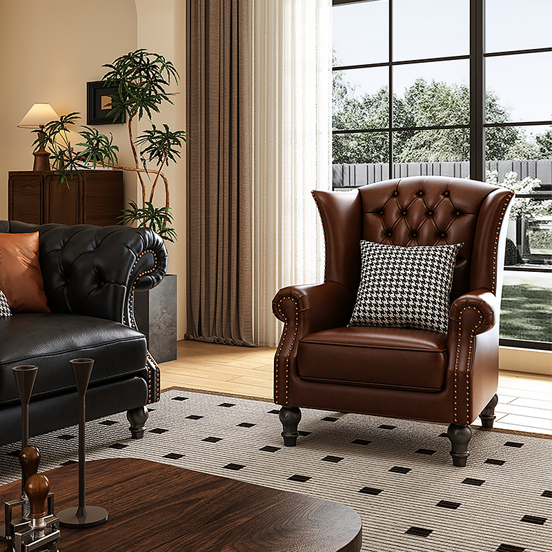 Bolster Leather Chair