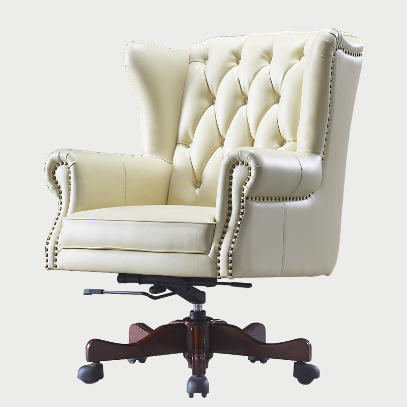 Addy leather executive office chair with ergonomic design, adjustable height, and premium black leather upholstery