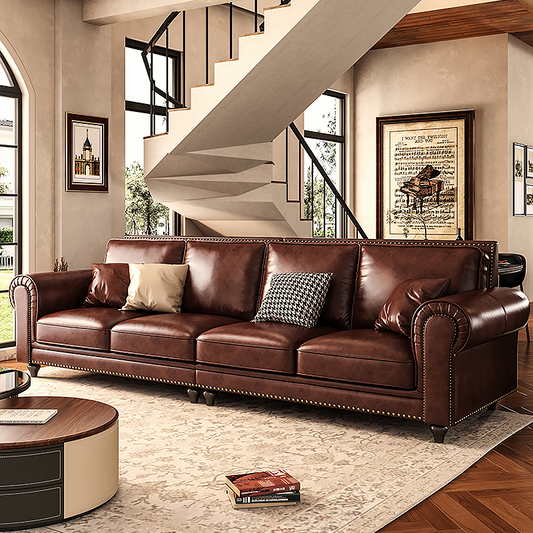 Snyder ailored Leather Sofa