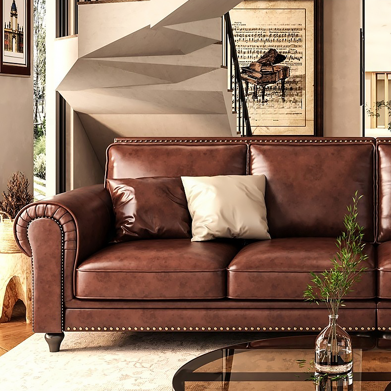 Snyder ailored Leather Sofa