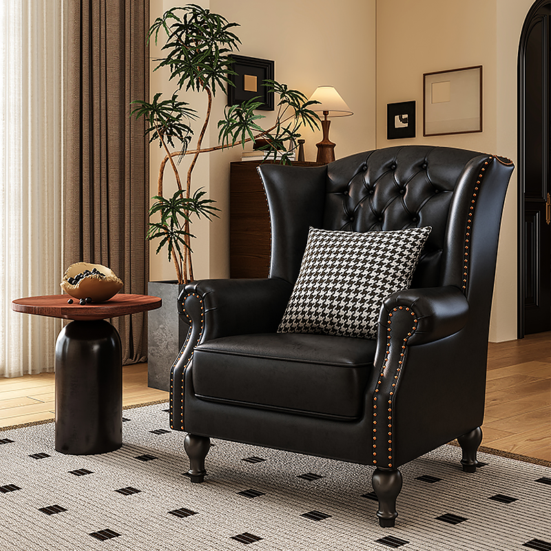 Bolster Leather Chair