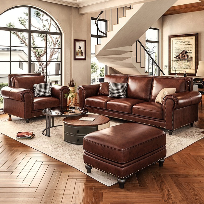 Snyder ailored Leather Sofa