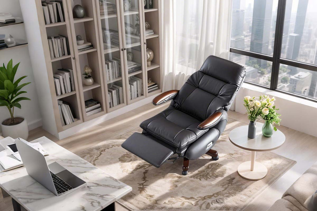 Massage office chair with reclining features designed for comfortable sleeping