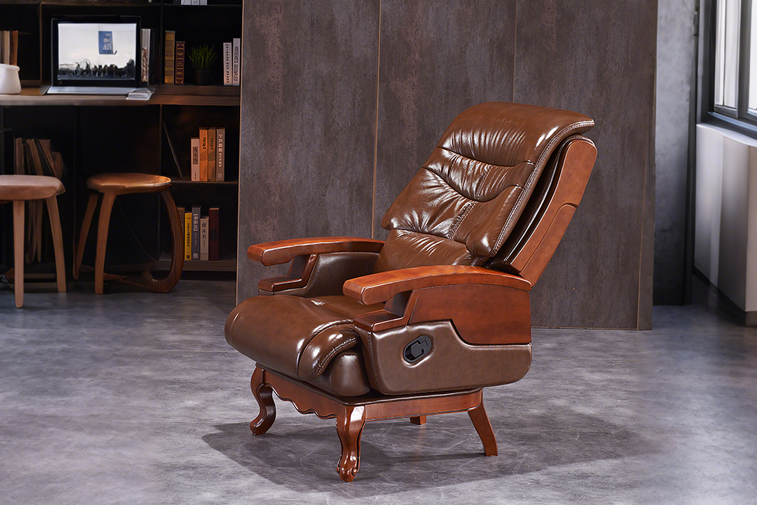 Genuine leather executive office chair comparison - full-grain vs top-grain vs bonded leather durability and comfort