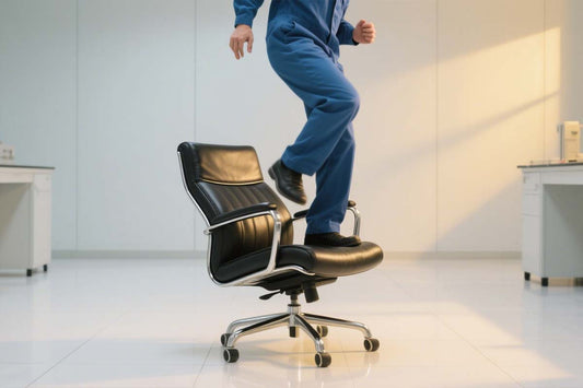 Office chair gas cylinder safety guide - BIFMA certified ergonomic chairs to prevent gas lift explosions and ensure workplace safety
