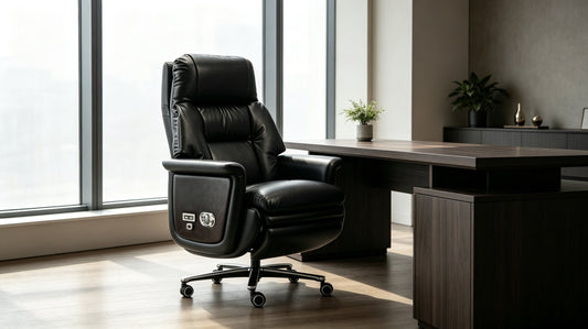 Premium leather office chair in upscale office space