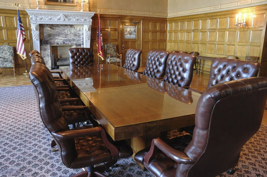 Leather office chair showing quality construction and professional design