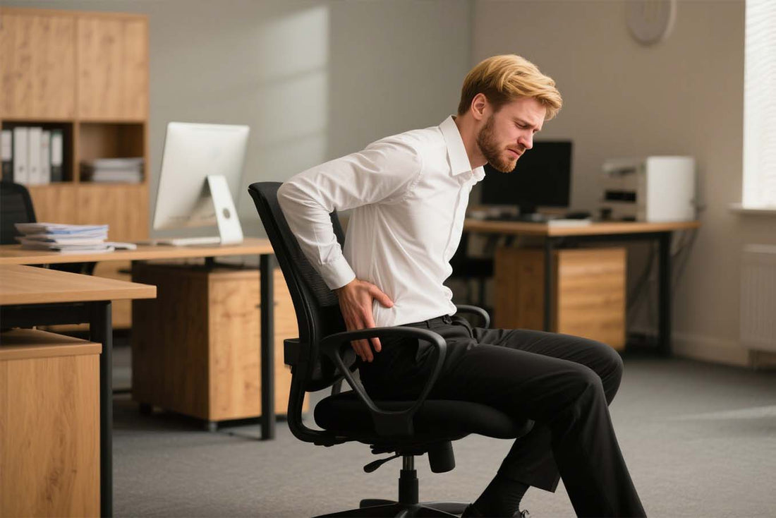 Hip pain relief from prolonged sitting - best ergonomic office chair with lumbar support and seat cushioning for desk workers