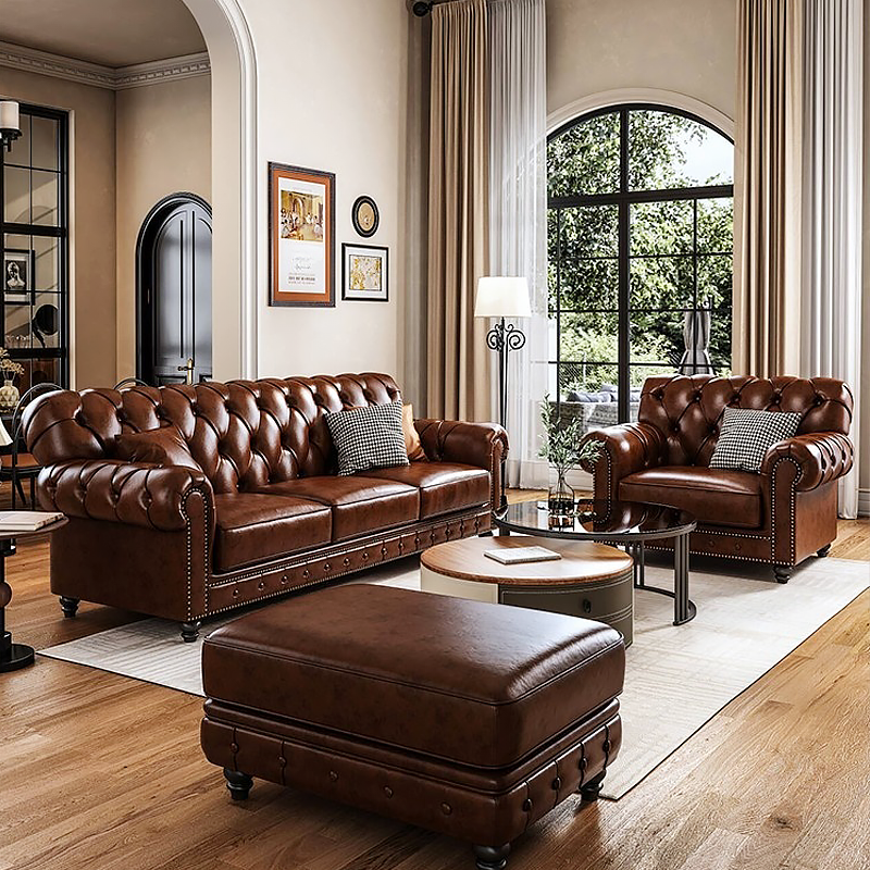 Traeger Tailored Leather Sofa